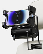 OHLPRO Car charging station with retractable cables and phone holder